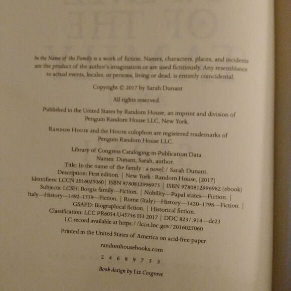 ⬇️⬇️⬇️In The Name of The Family by Sarah Dunant - Picture 6 of 6